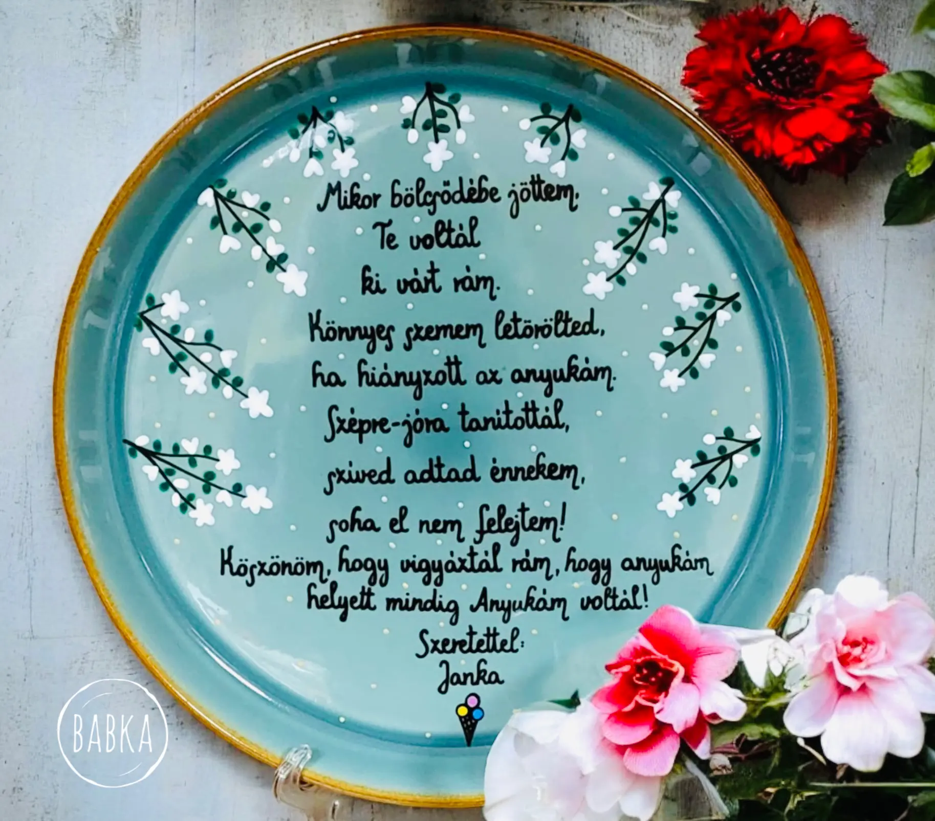 Bölcsödei ballagási tányér  (személyre szabható)