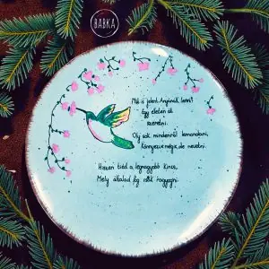 Anya kolibris tányér