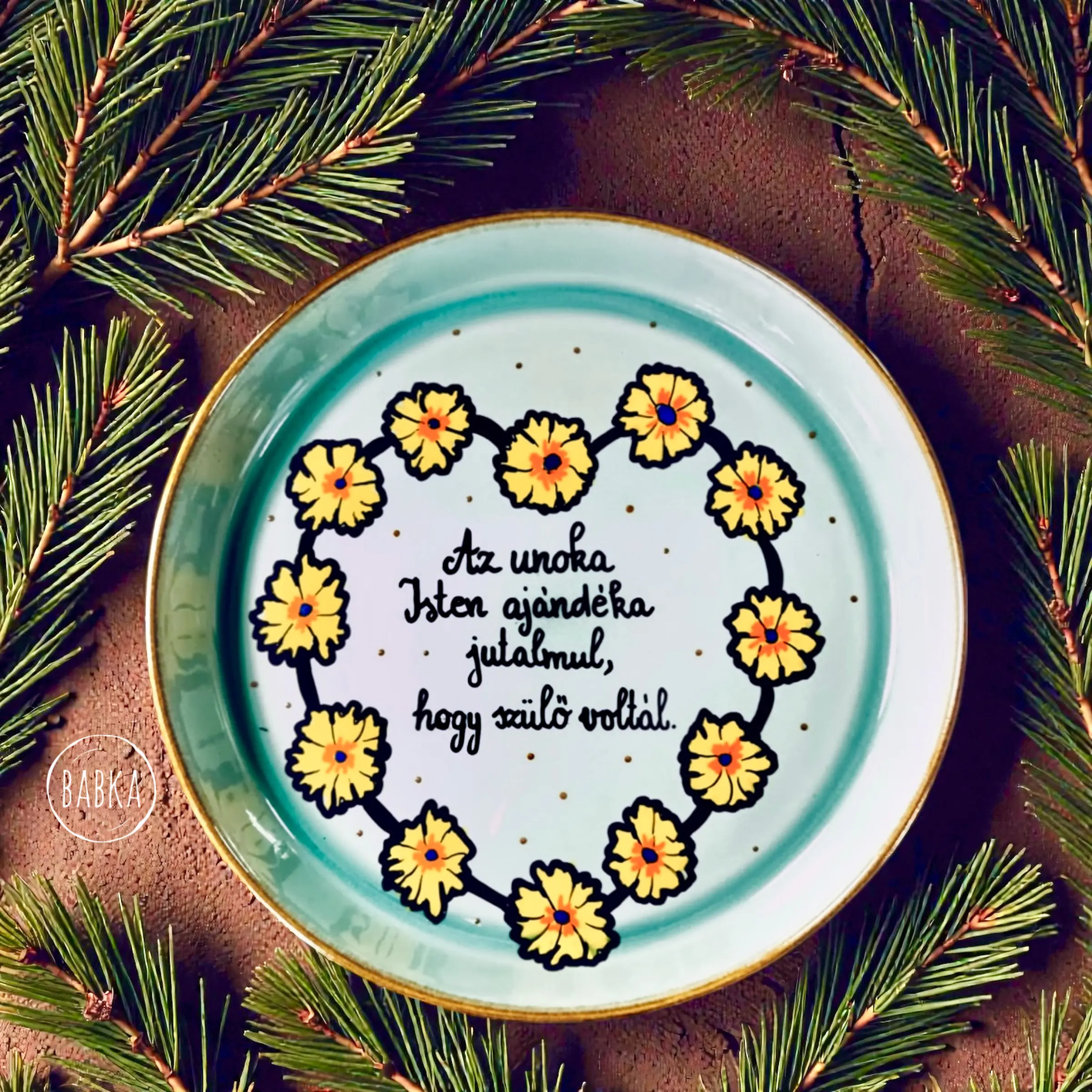 Nagyi tányér (Az unoka Isten ajándéka, jutalmul, hogy szülő voltál.) (limitált)