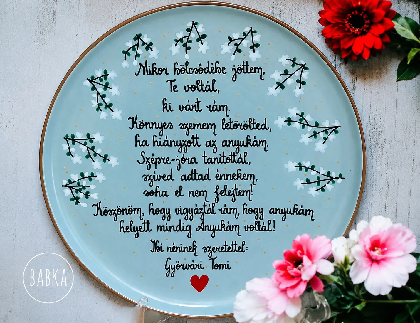 Bölcsődei ballagási tányér  (személyre szabható)