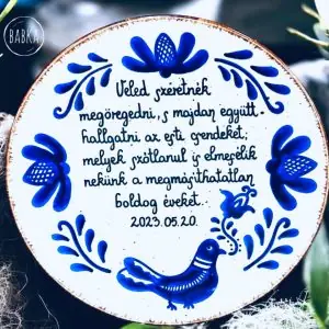 Házassági évfordulós tányér