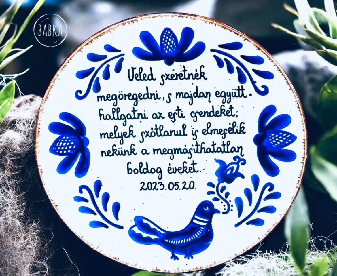 Házassági évfordulós tányér