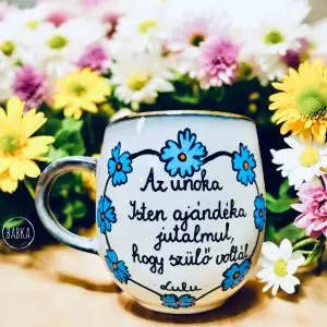 Nagyi bögre (Az unoka Isten ajándéka) (személyre szabható)