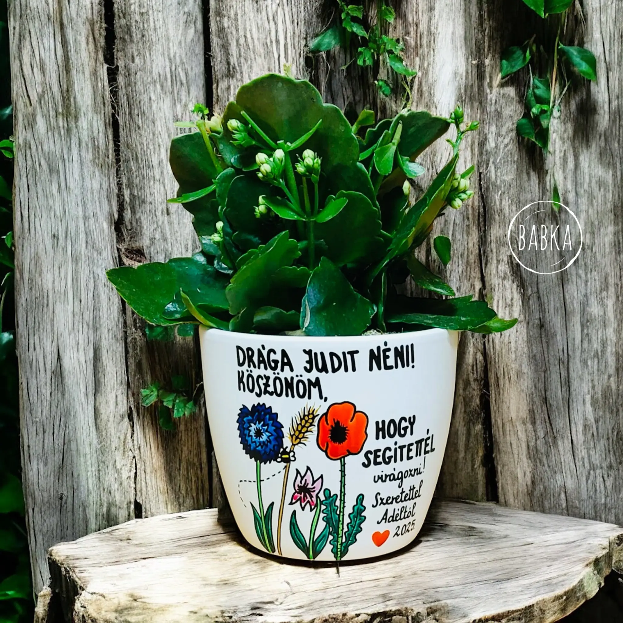 Ballagási kaspó (személyre szabható)