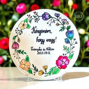 Szülőköszöntő tányér (személyre szabható)