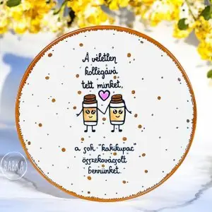 Munkahelyi barátság tányér