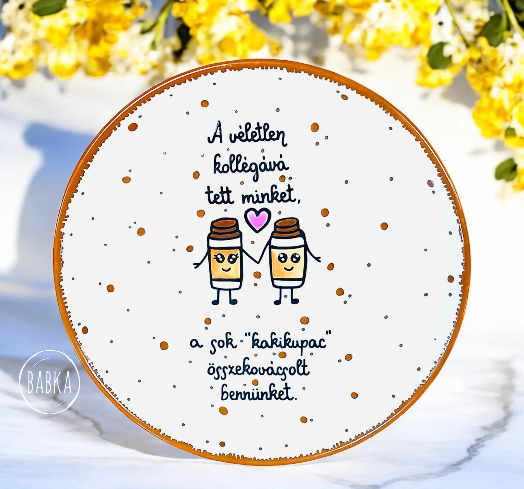Munkahelyi barátság tányér