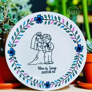 Esküvői tányér (személyre szabható)