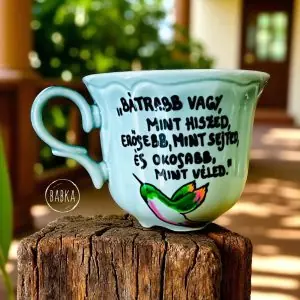 Motivációs csésze (vintage) (kolibri) limitált
