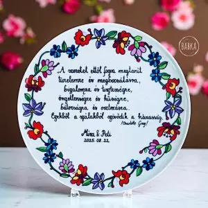 Esküvői tányér  (személyre szabható)