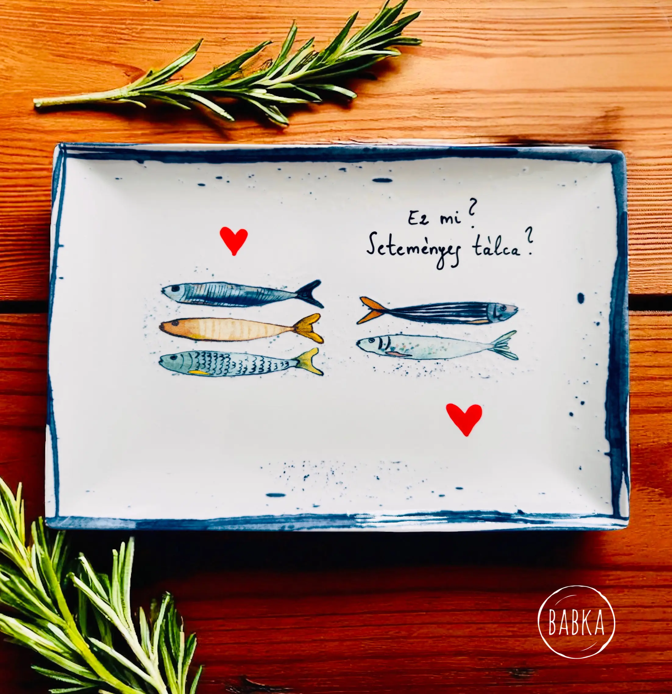 Seteményes tálca  (limitált) (halacska)