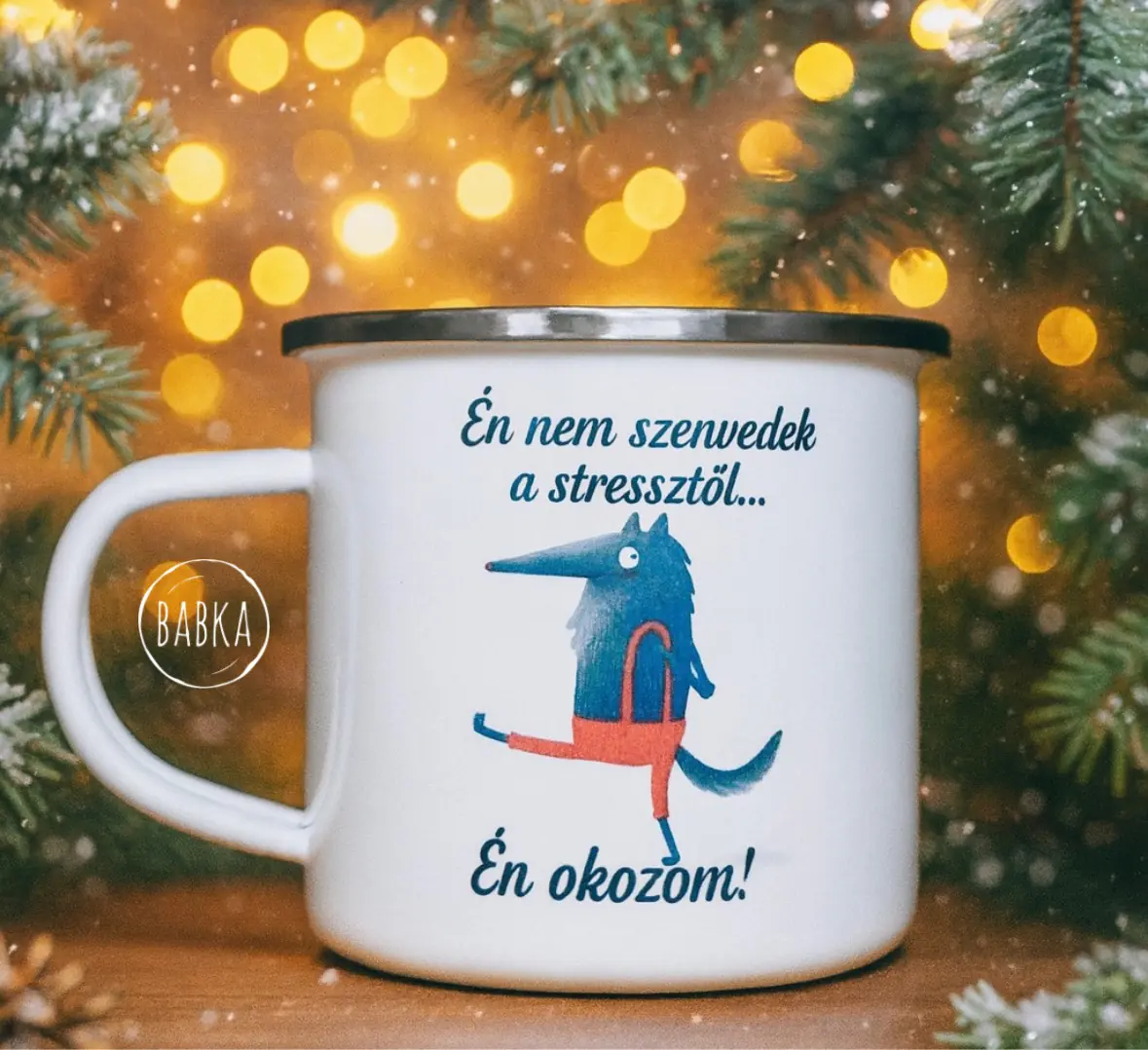 Én nem szenvedek a stressztől - bádogbögre  (limitált)