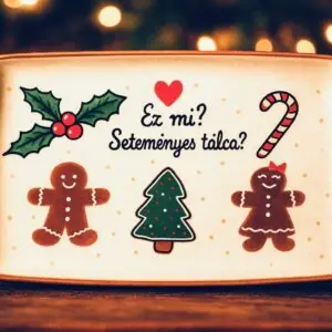 Seteményes tálca (karácsonyi)