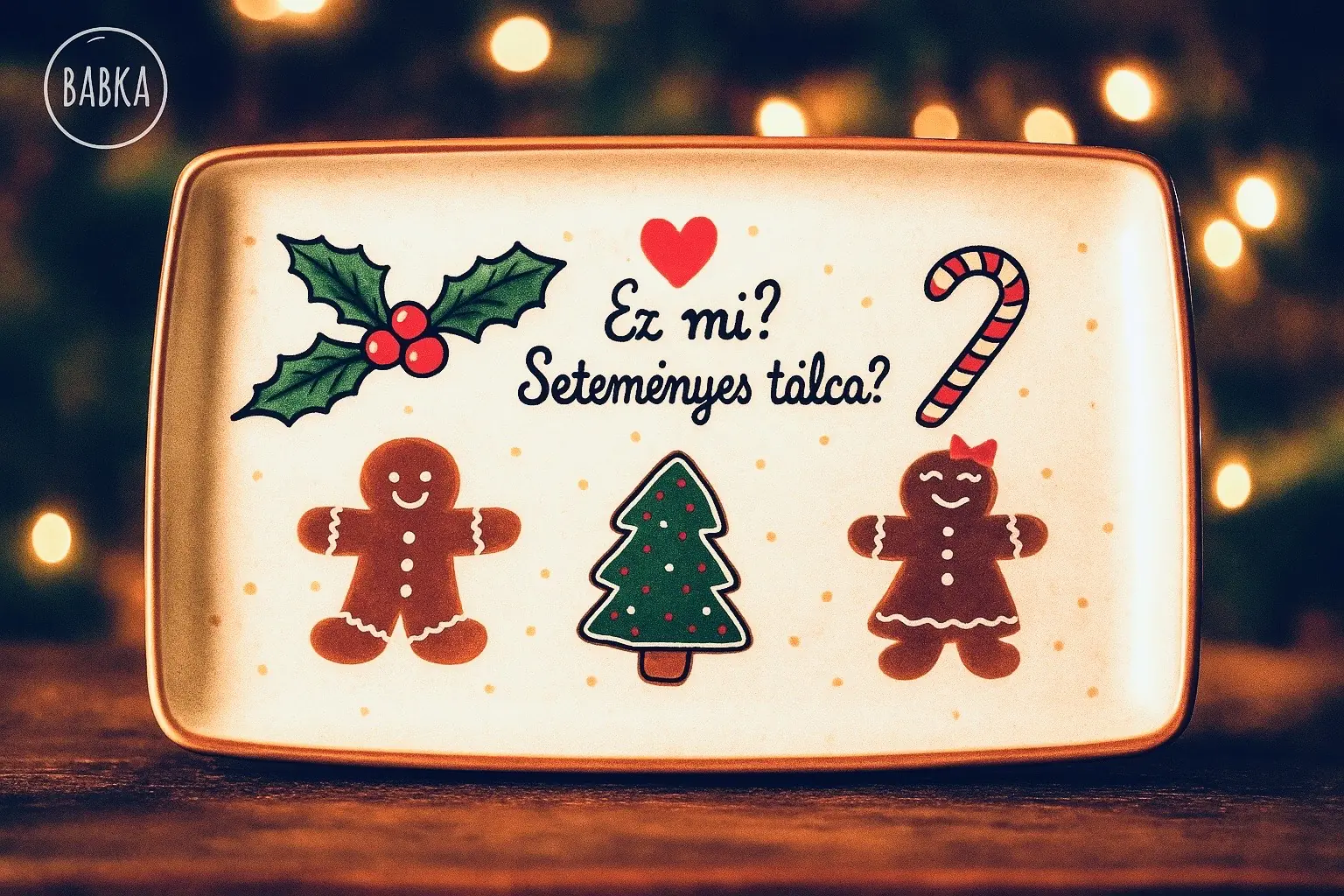 Seteményes tálca (karácsonyi)