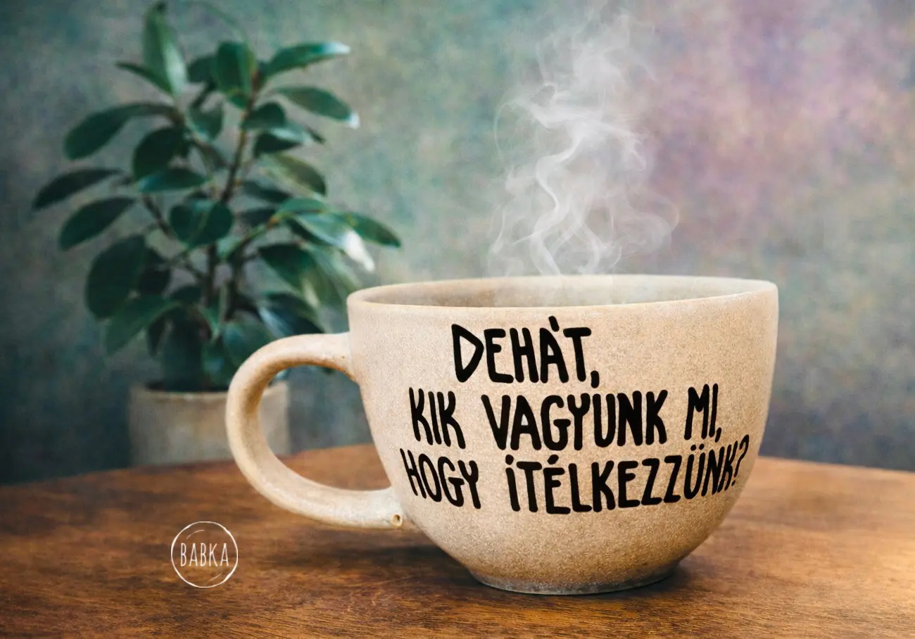 "Dehát kik vagyunk mi..." (bögre)