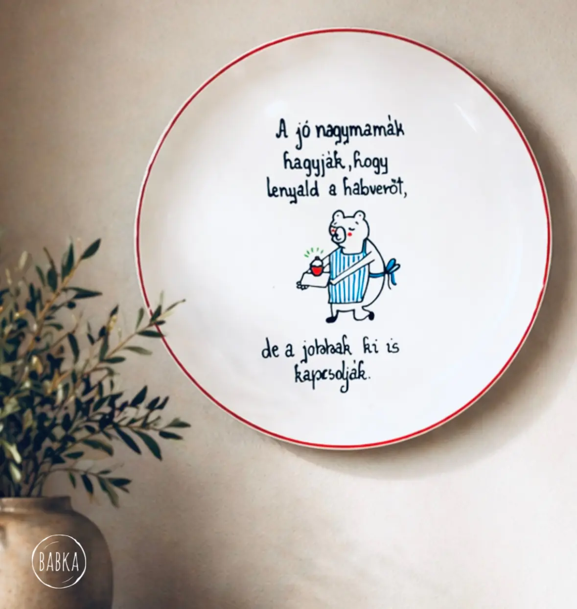 Nagymama tányér